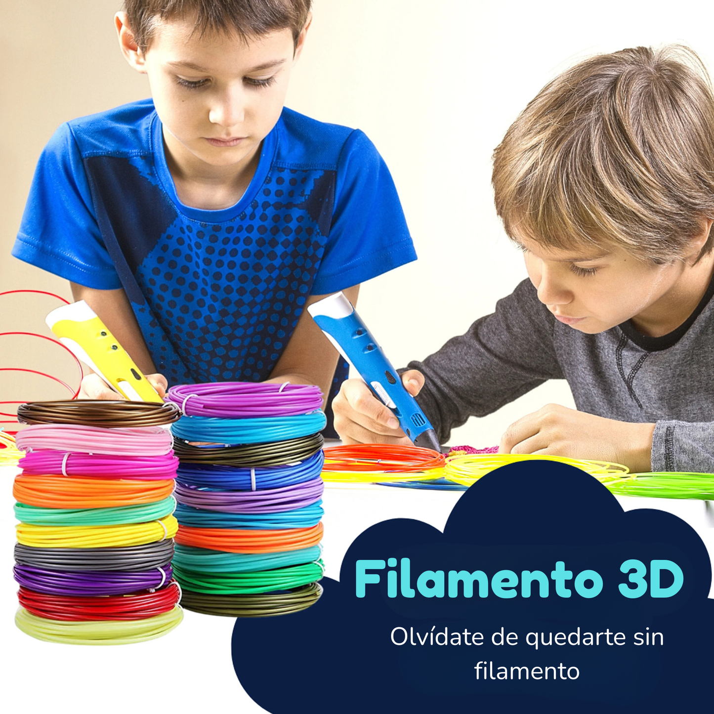 Filamento de colores para Pluma Mágica 3D