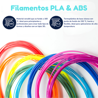Filamento de colores para Pluma Mágica 3D