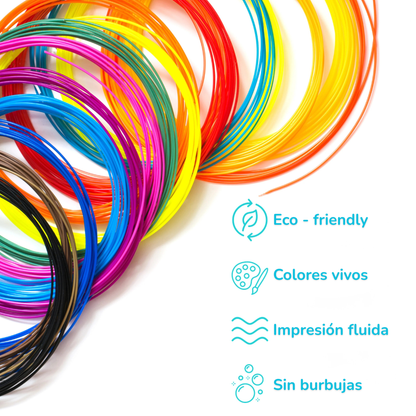 Filamento de colores para Pluma Mágica 3D